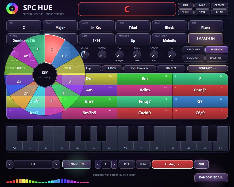 SPC Hue pitch-reference artwork