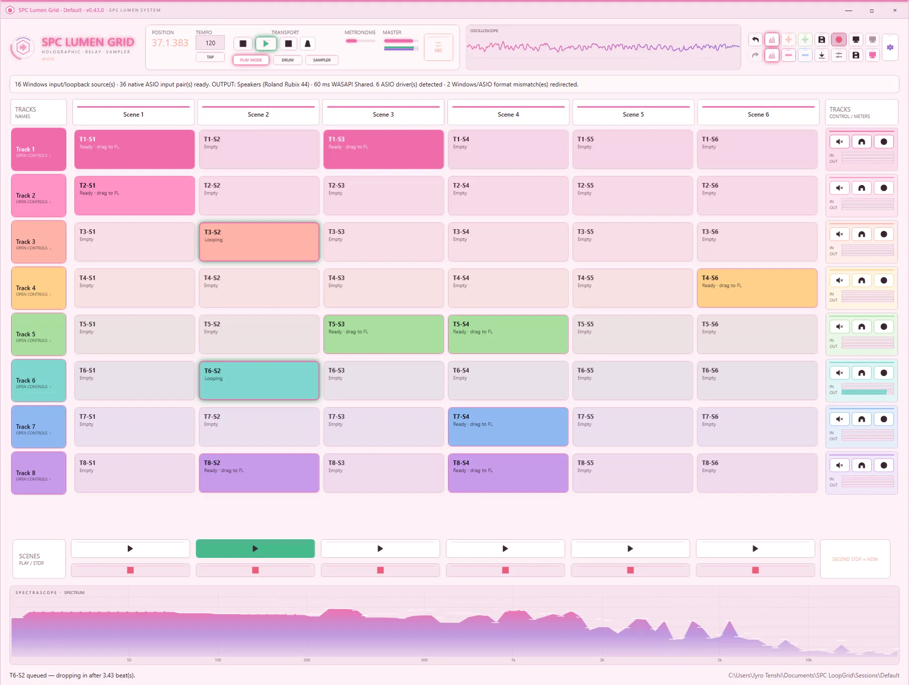 SPC Lumen Grid in the Bubblegum theme
