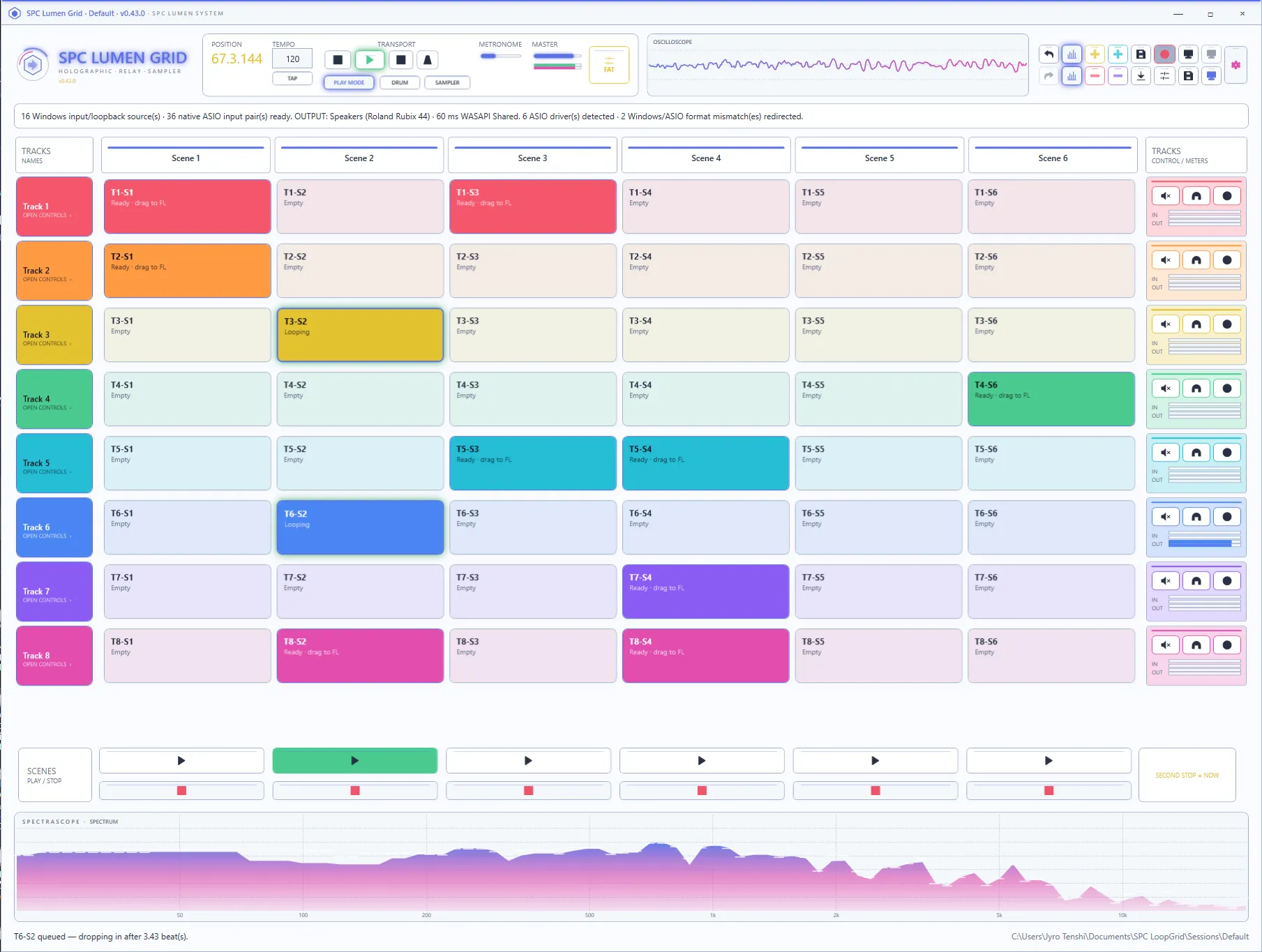 SPC Lumen Grid in the Spectral Light theme