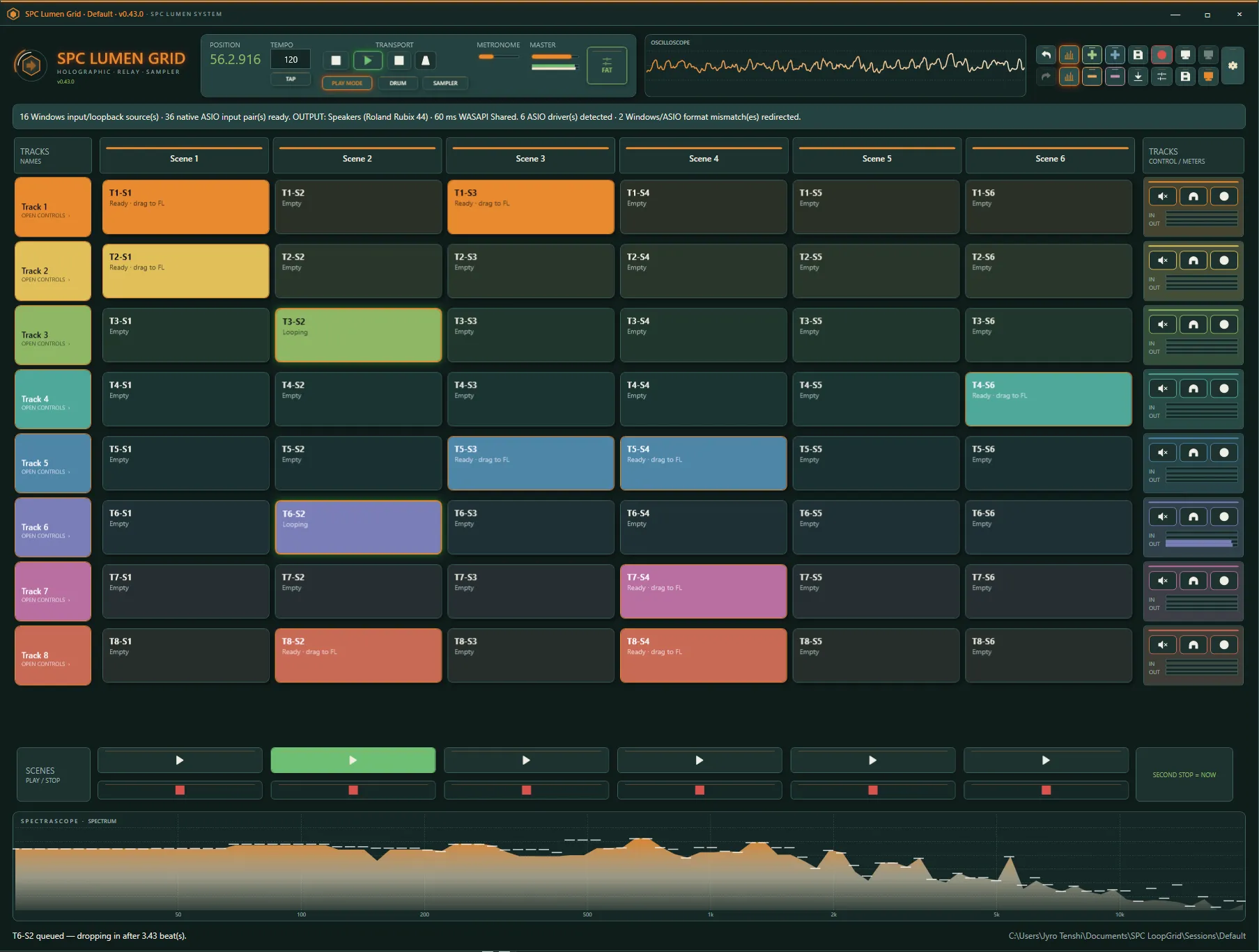 SPC Lumen Grid in the Studio Orange theme