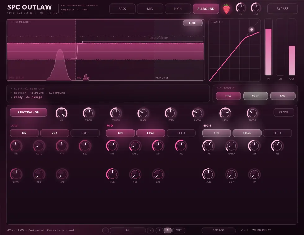 SPC Outlaw interface 3