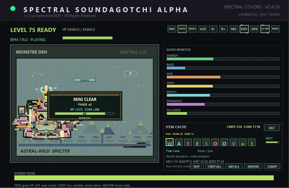 SPC Soundagotchi interface 2